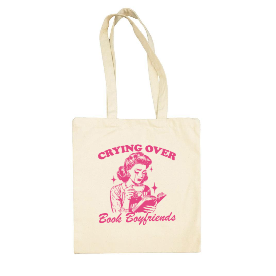 Crying Over BookBoyfriend Basic ToteBag