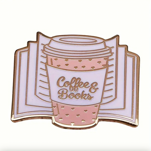 "Coffee & Books" Pin