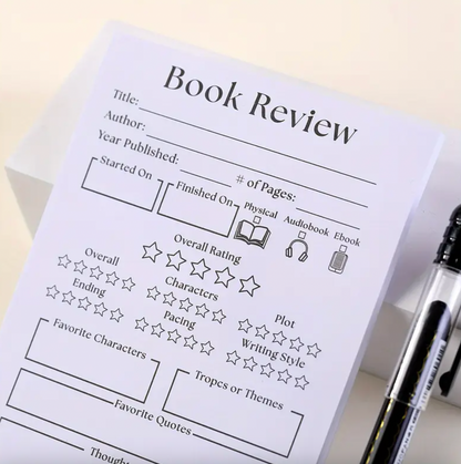 Book Review Note Pad