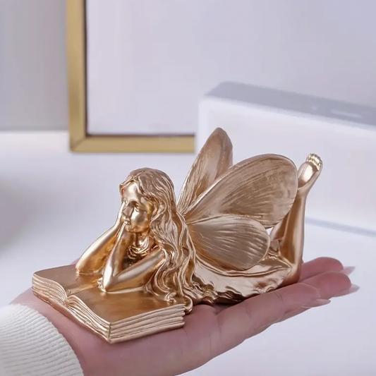 Bookish Fairy Resin Sculpture Paper Weight