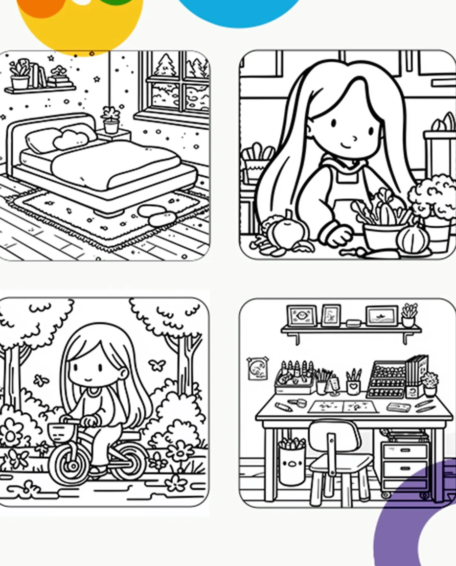 Hobbies Coloring Book - Very U Coloring