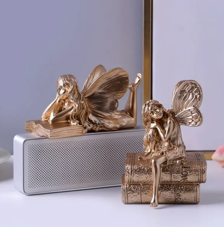 Bookish Fairy Resin Sculpture Paper Weight