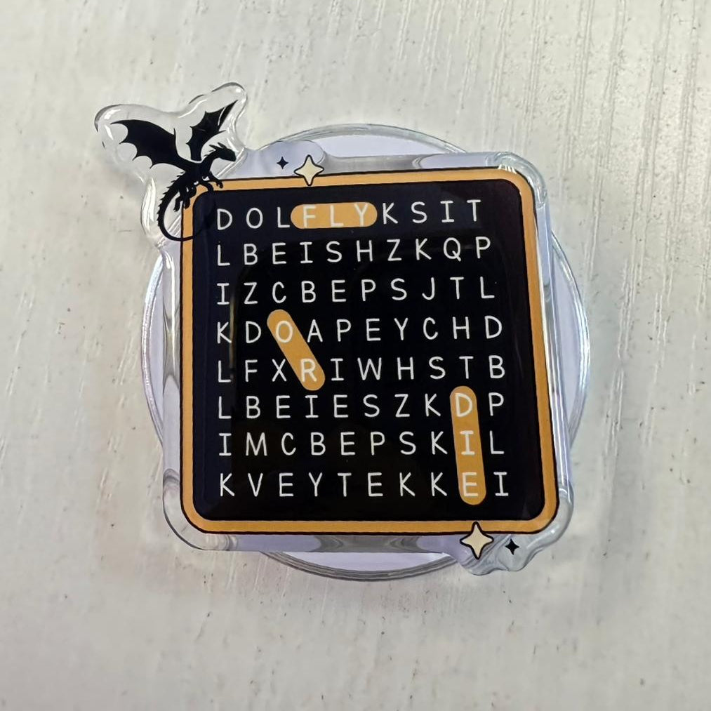 "Fly or Die Crossword" MagSafe Kindle Grip