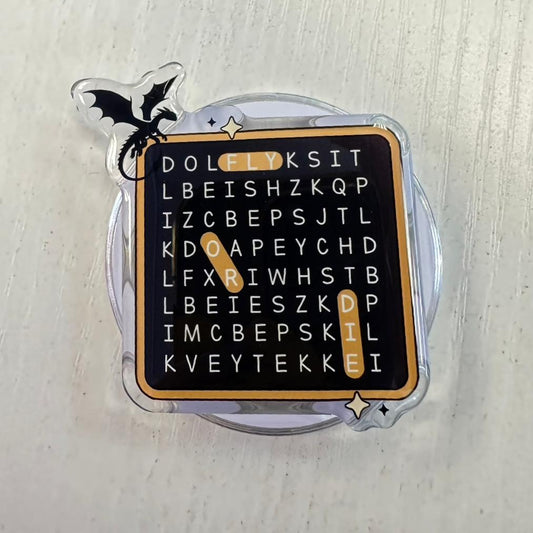 "Fly or Die Crossword" MagSafe Kindle Grip