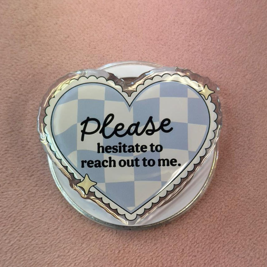 "Please, hesitate to reach out to me" MagSafe Kindle Grip