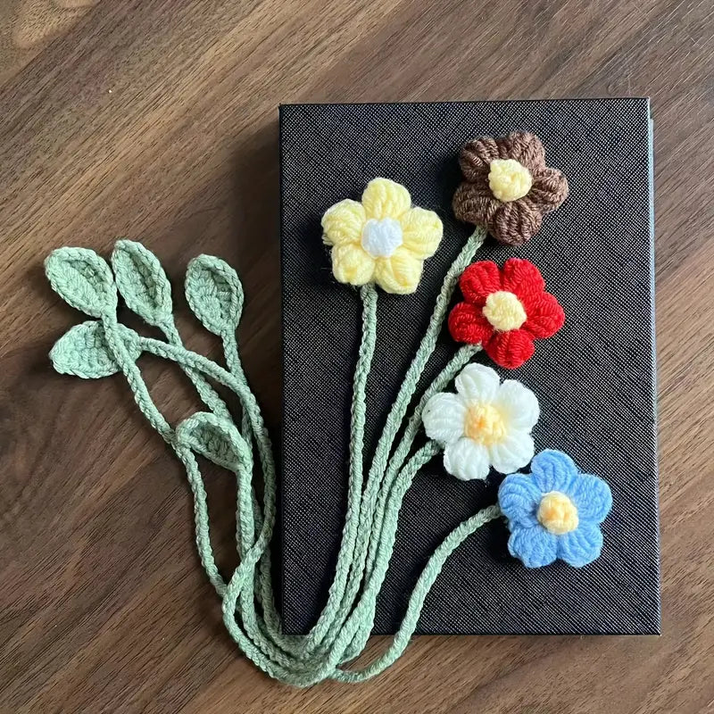 Crochet Bookmark - Cloudy Flower