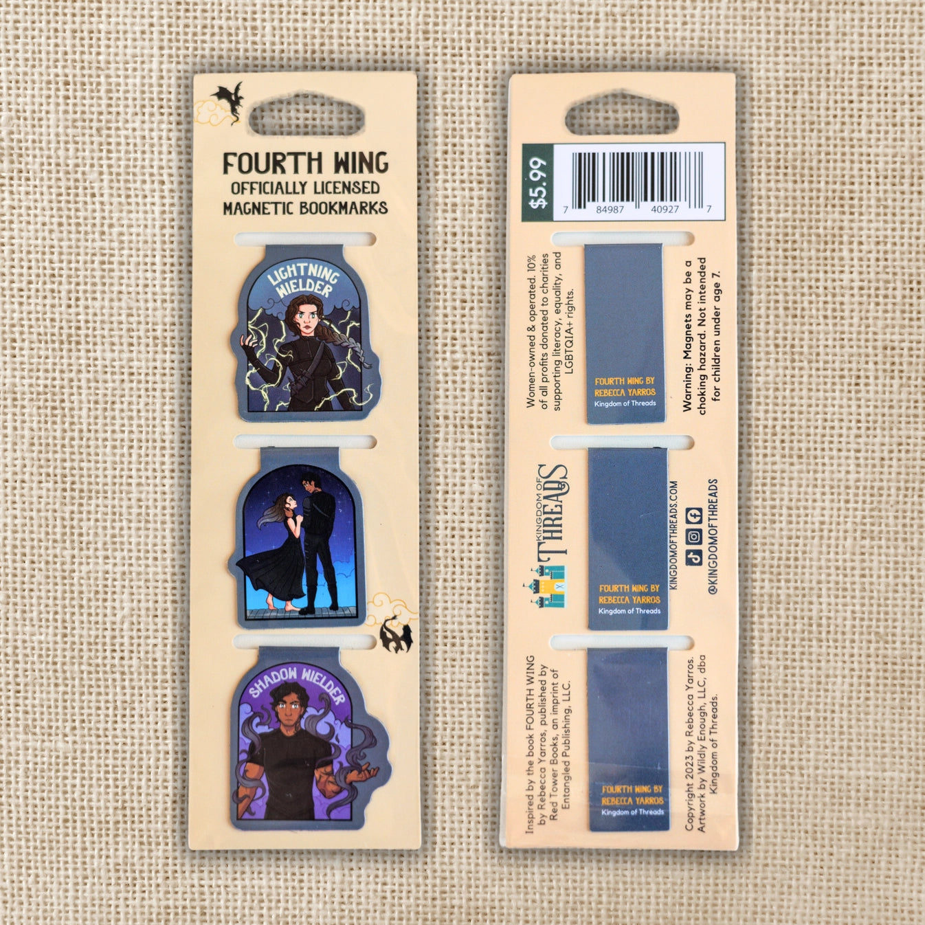 Violet and Xaden Fourth Wing Magnetic Bookmarks